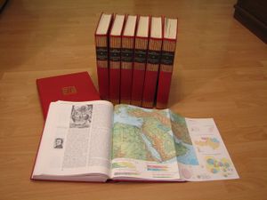 Multi-volume paper encyclopedia